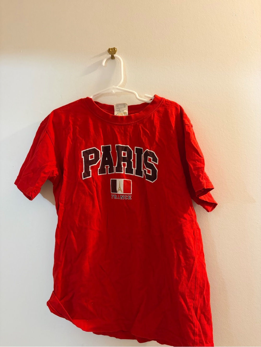 Kids Red Paris Graphic Tee - Classic Short Sleeve Top